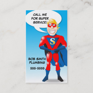Super Hero Business Card Shell - vertical