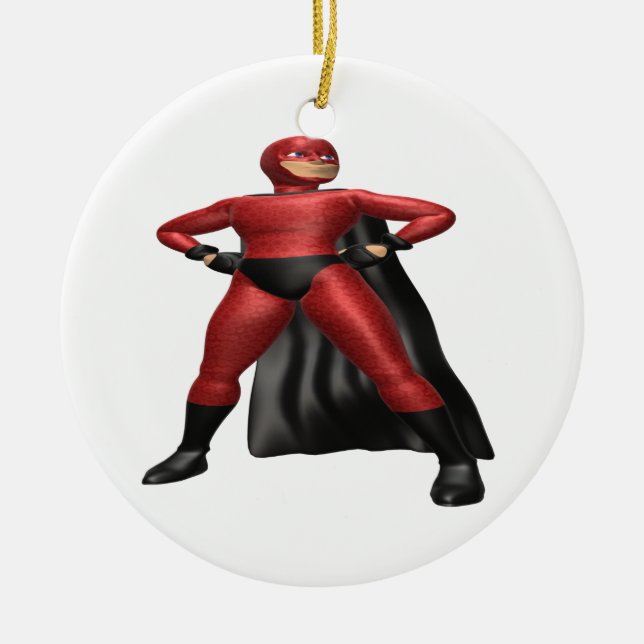 Super Hero Ceramic Tree Decoration (Front)