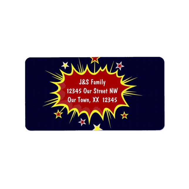 Super Hero Christmas Label (Front)