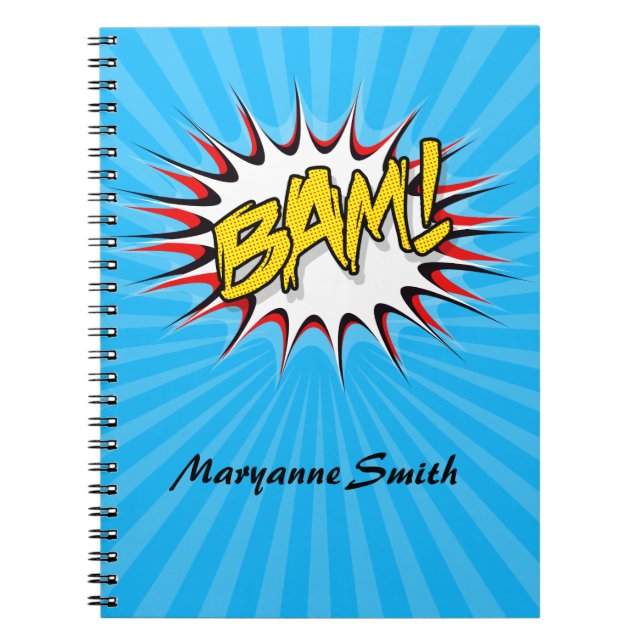 Super Hero Classic Bam! Action Bubble Notebook (Front)