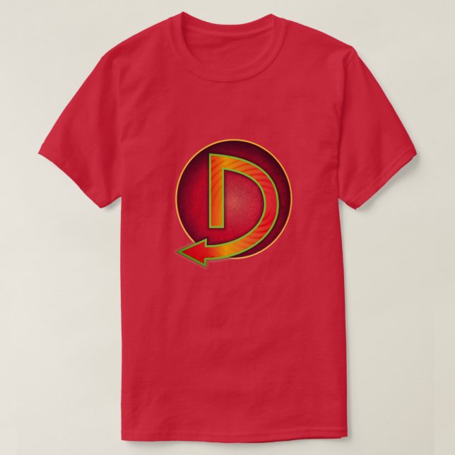 Super Hero "D" Insignia T-Shirt (Design Front)