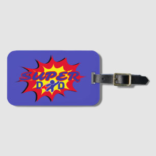 Super Hero Dad Comic Book Father's Day Luggage Tag