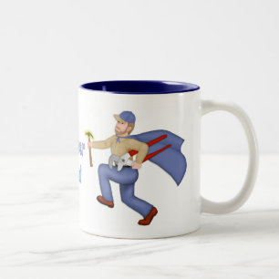 Super Hero Dad Two-Tone Coffee Mug