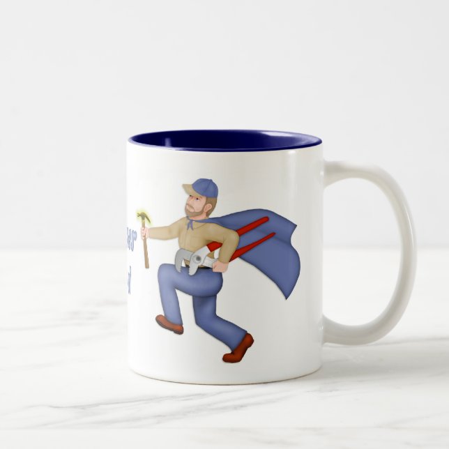 Super Hero Dad Two-Tone Coffee Mug (Right)