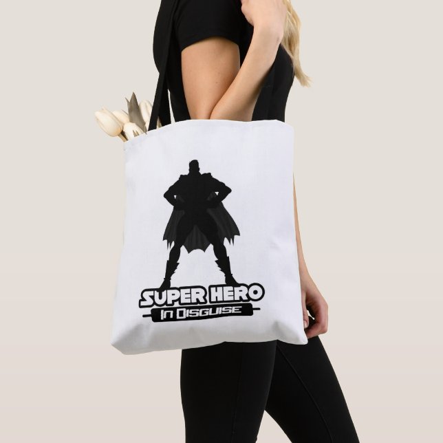 Super Hero In Disguise Tote Bag (Close Up)