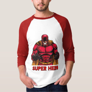 Super Hero Logo 3/4 Sleeve Raglan T-Shirt