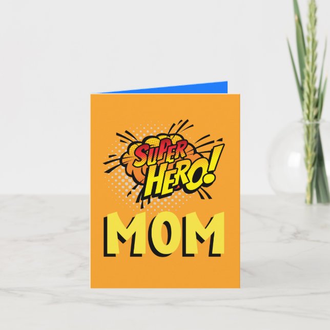 Super Hero Mum Comic Book Style Announcement (Front)