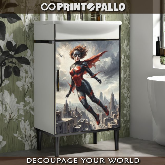 Super hero mum in 1950 comics  tissue paper (Creator Uploaded)