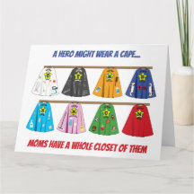 Super Hero Mum Many Capes Humourous