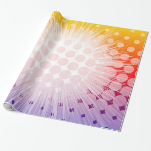 Super Hero Pop Art Purple Wrapping Paper