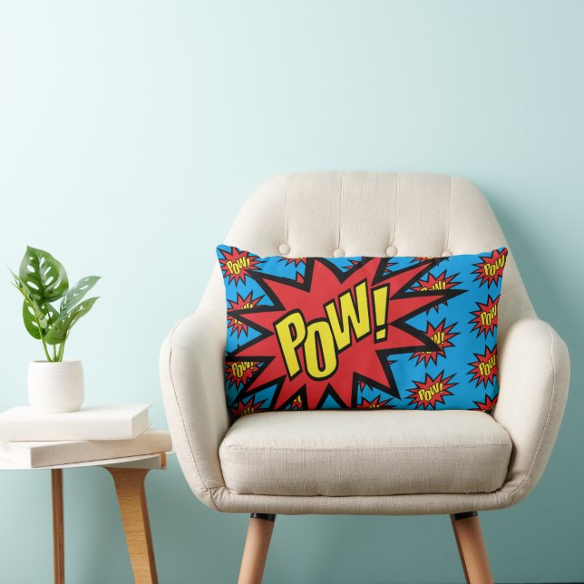 Super Hero Pow Custom Colour Lumbar Cushion (Chair)