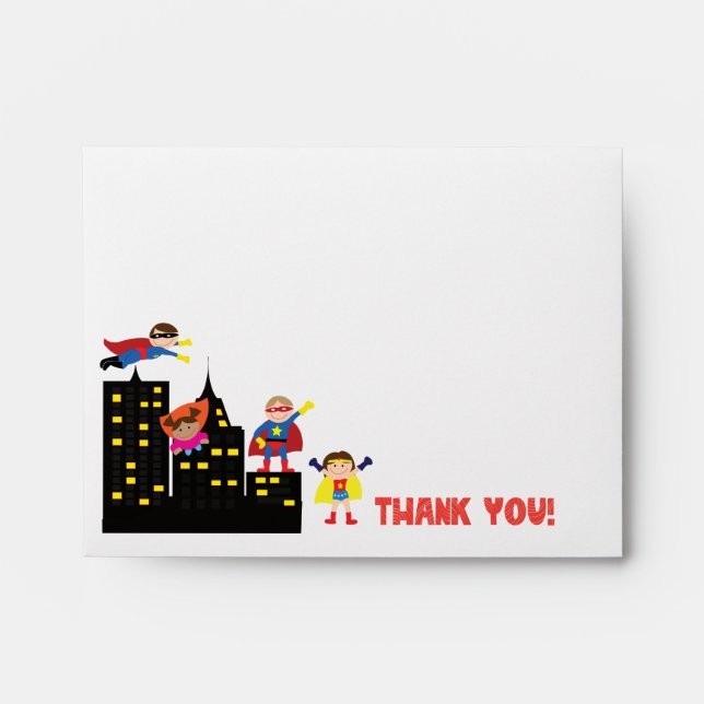 Super Hero Thank You Envelope (Front)