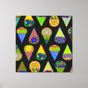 Super Heroes Ice Cream Cones Canvas Print