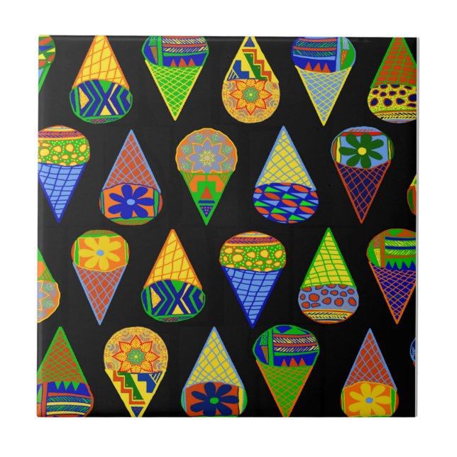 Super Heroes Ice Cream Cones Tile (Front)