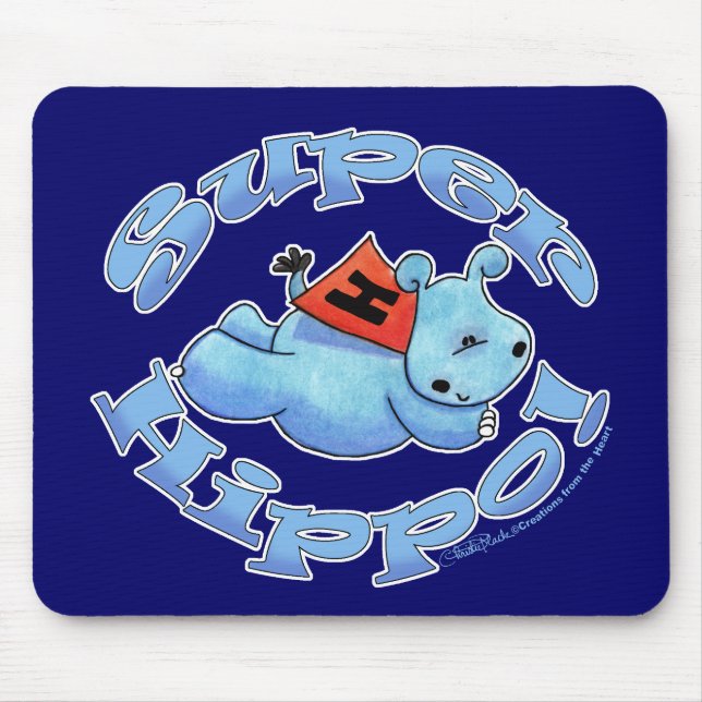 Super Hippo Mouse Pad (Front)