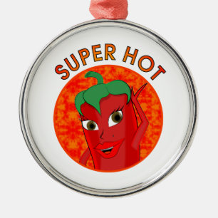 Super Hot Pepper Diva Metal Tree Decoration