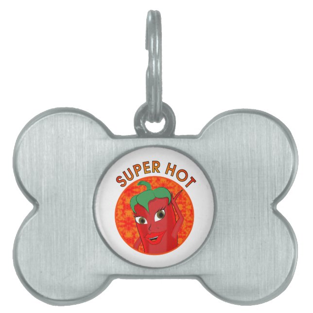 Super Hot Pepper Diva Pet Name Tag (Front)