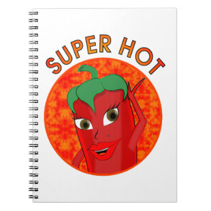 Super Hot Pepper Diva Spiral Notebook