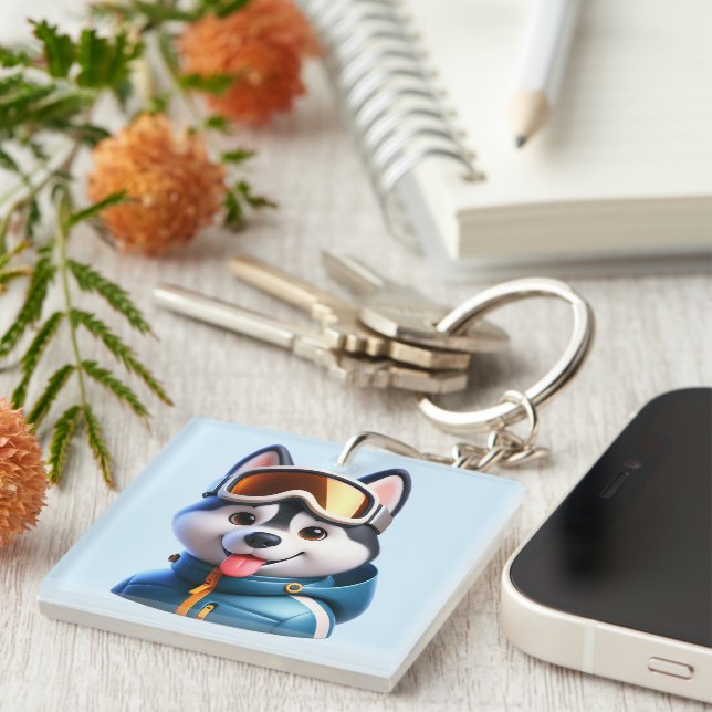 Super Husky Adventurer Key Ring (Front Right)