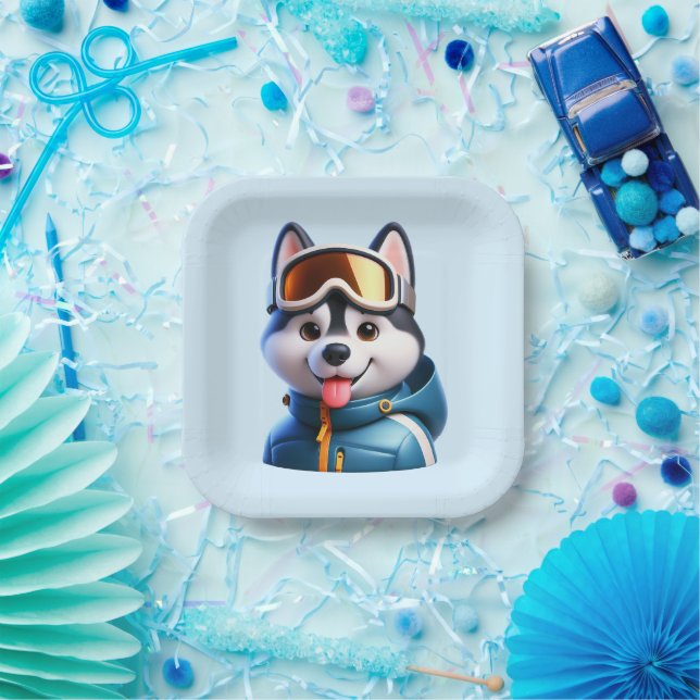 Super Husky Adventurer Paper Plate (Party)