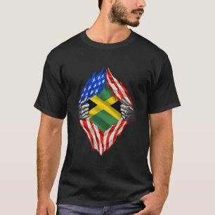 Super Jamaican Heritage Proud Jamaica Roots Usa Fl T-Shirt