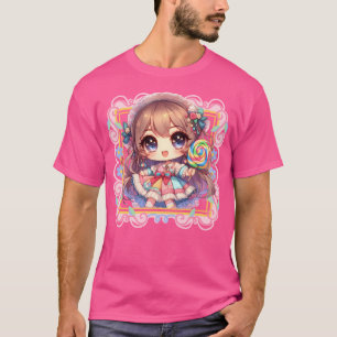 Super Kawaii Anime Girl In Coquette Style T-Shirt