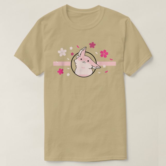 Super Kawaii Sakura Pink Fo Centered Circle  T-Shirt (Design Front)