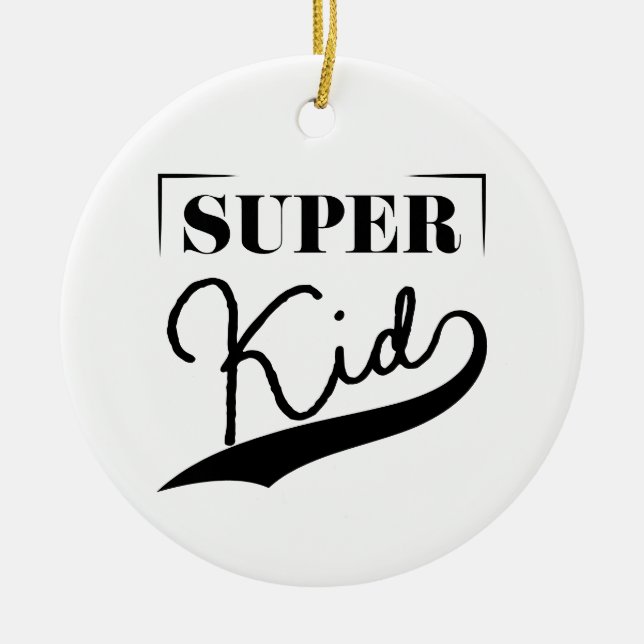 Super Kid Ceramic Tree Decoration (Front)
