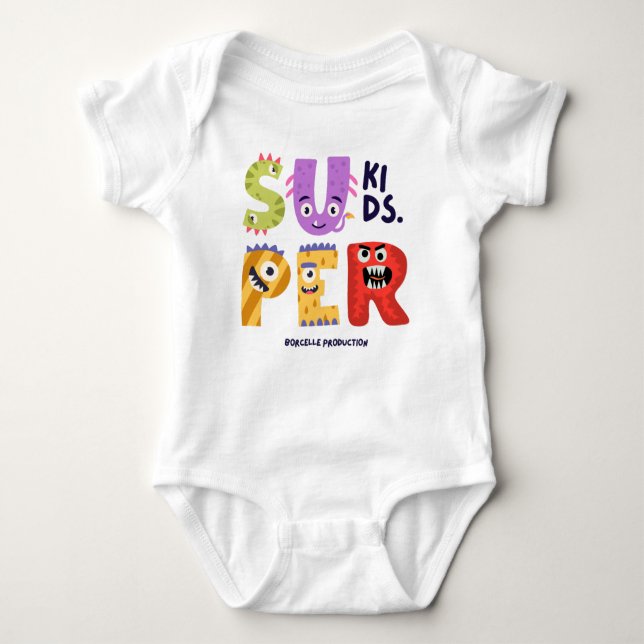 Super kids baby bodysuit (Front)