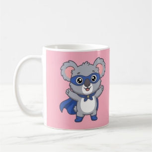 Super Koala Hero Cute Kids Superhero Pink Mug