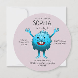 Super lovely and cute creature invitation
