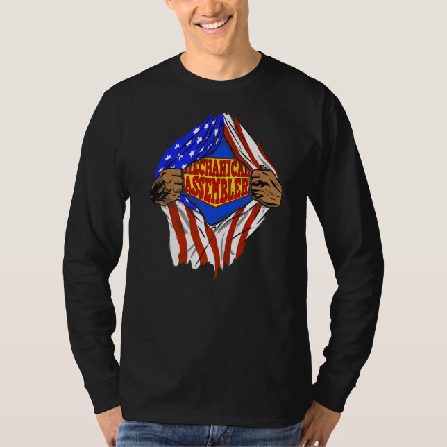 Super Mechanical Assembler Hero Job T-Shirt (Front)
