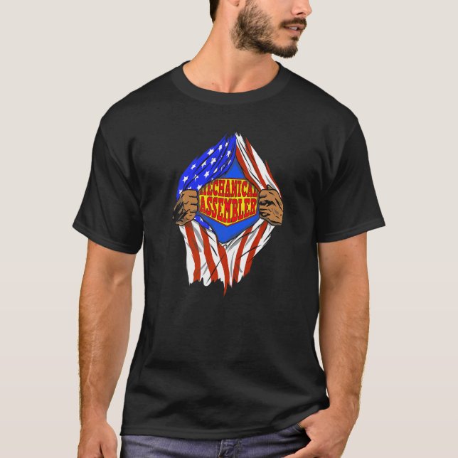 Super Mechanical Assembler Hero Job T-Shirt (Front)