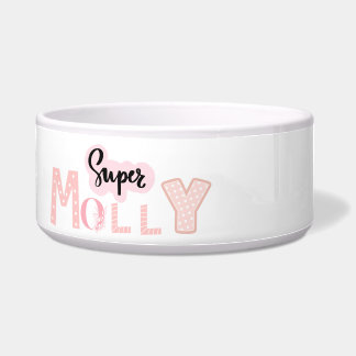 Super Molly - dogs and cats personalised bowl
