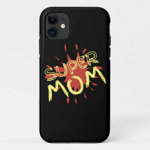 SUPER MOM funny mother's day gift idea Case-Mate iPhone Case