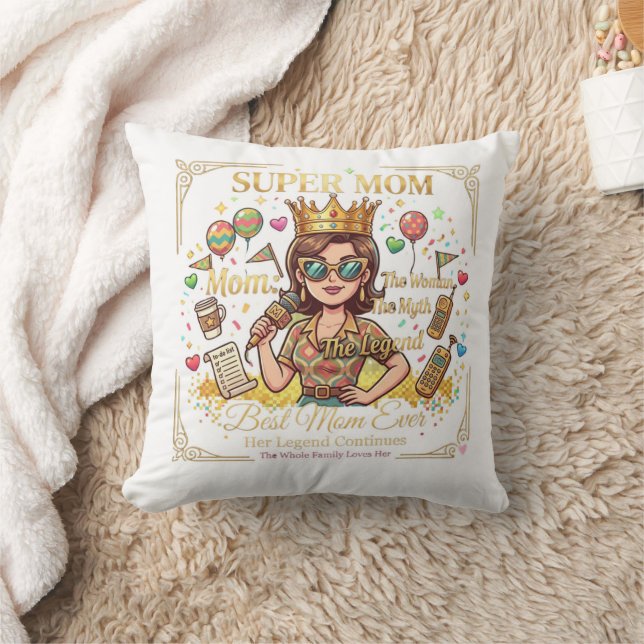 Super mom sticker cushion (Blanket)