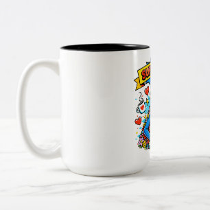 Super Mom: The Floral Superheroine Two-Tone Coffee Mug