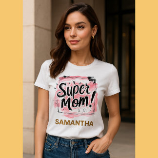 Super Mom Watercolor & Sketch – Best Mother's Day T-Shirt
