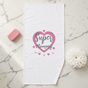 Super Mommy Personalized Best Mom Gift Bath Towel