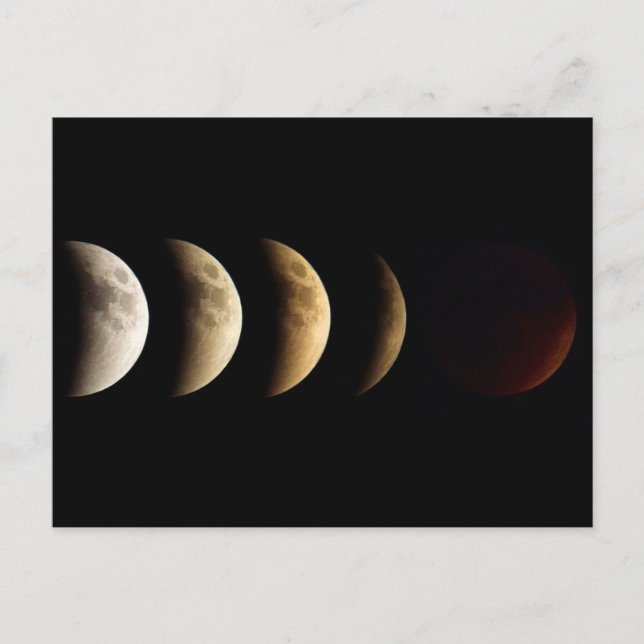 Super Moon, Blood Moon, Lunar Eclipse, 2015 Postcard (Front)