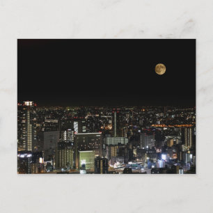 Super Moon - Blood Moon, Osaka Japan Postcard
