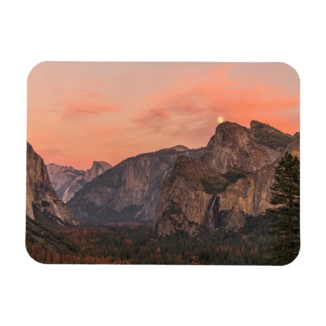 Super Moon Rises over Cathedral Rocks Magnet (Horizontal)