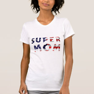 Super Mum and the American Flag T-Shirt