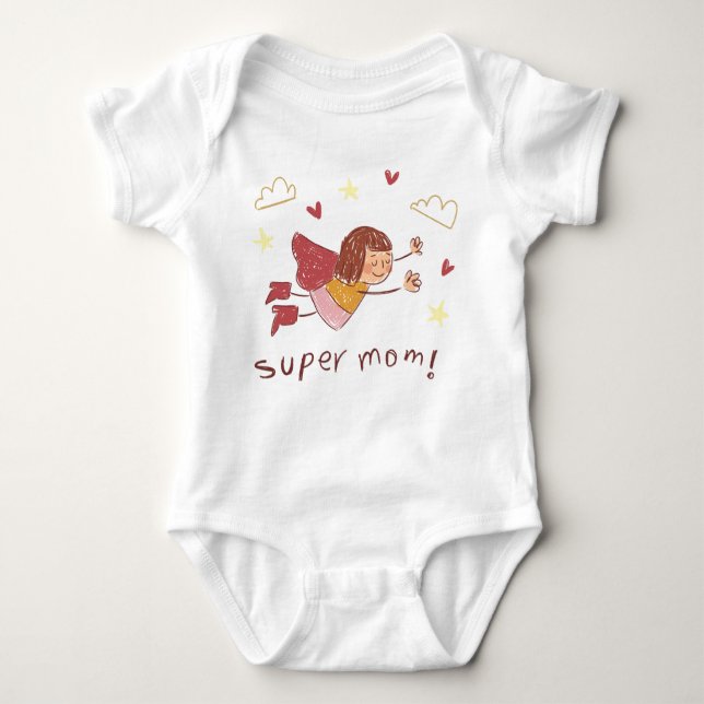super mum baby bodysuit (Front)