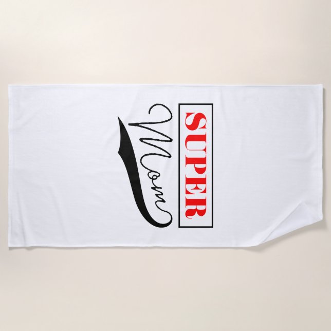 Super Mum Beach Towel (Front)