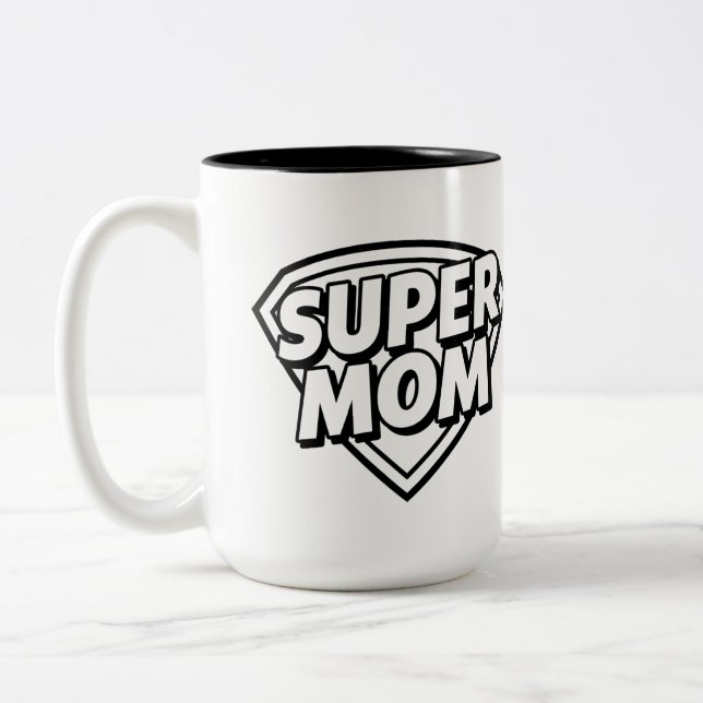 Super Mum Coffee Mug with Hero Design (Left)