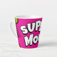 “Super Mum” Colourful Comic Book Pop Art Latte Mug