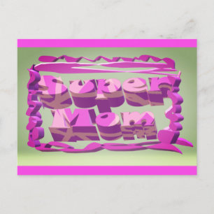 Super Mum design for Mothers day and birthdays Postcard