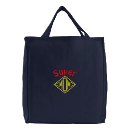 Super Mum Embroidered Tote Bag