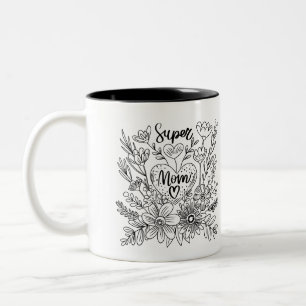 Super Mum Floral Mug